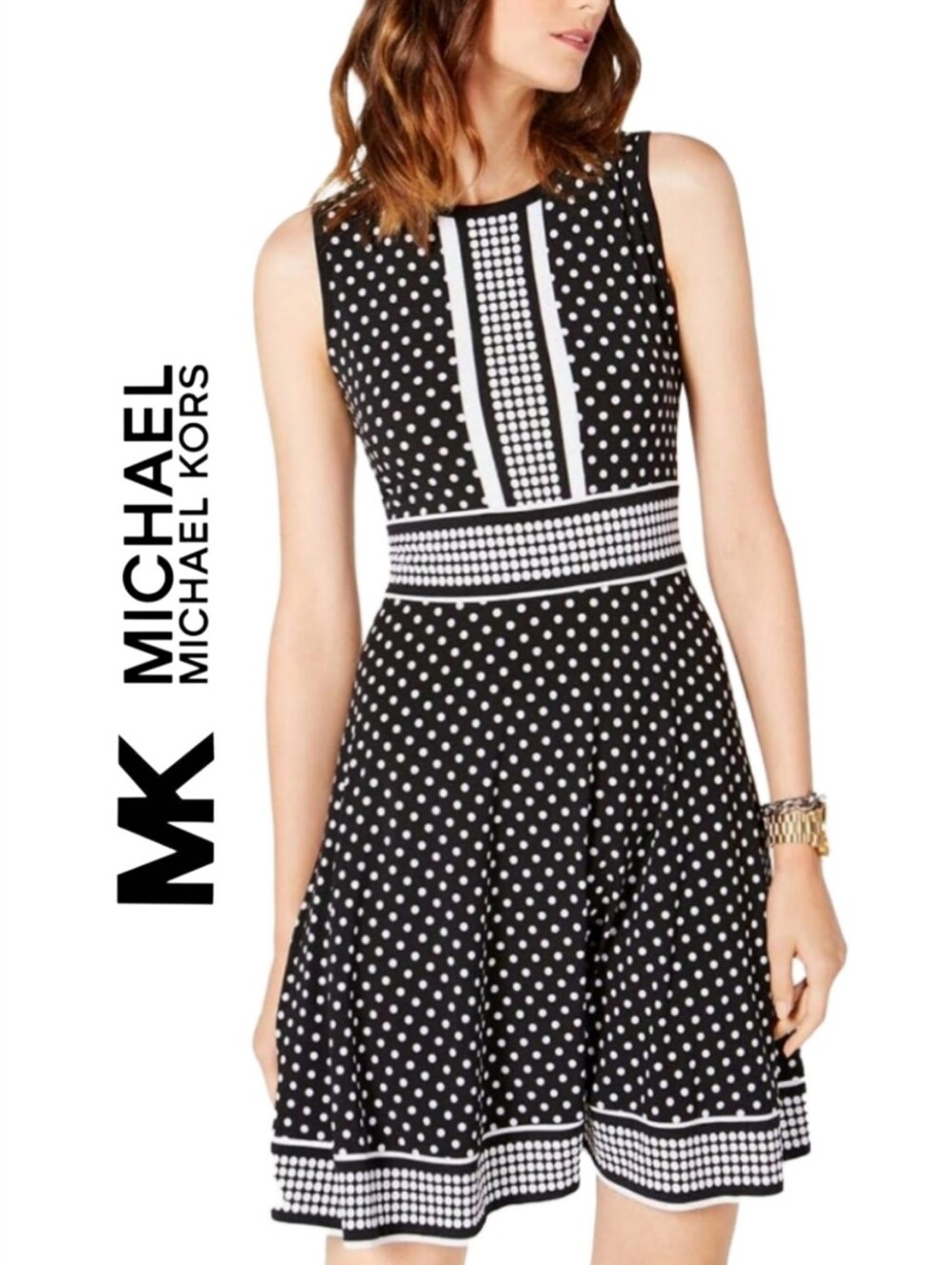 Fit&Flare Navy & White Michael Michael Kors Polka Dot Mini